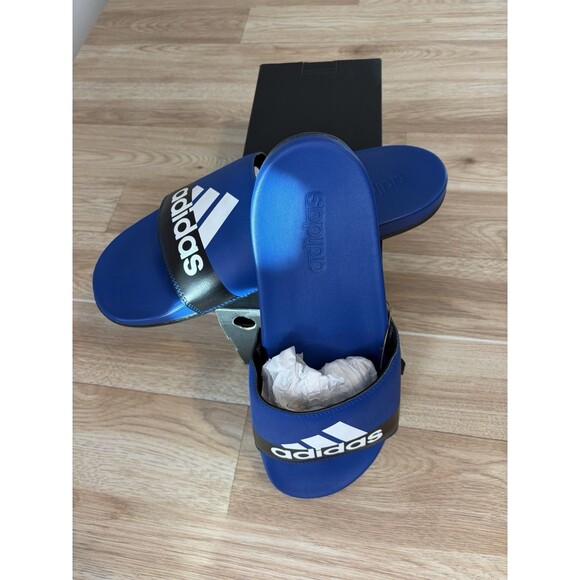 Adidas Adilette Comfort Slides Men Size 12 Style GV1048 Royal Blue White New Box main image 9